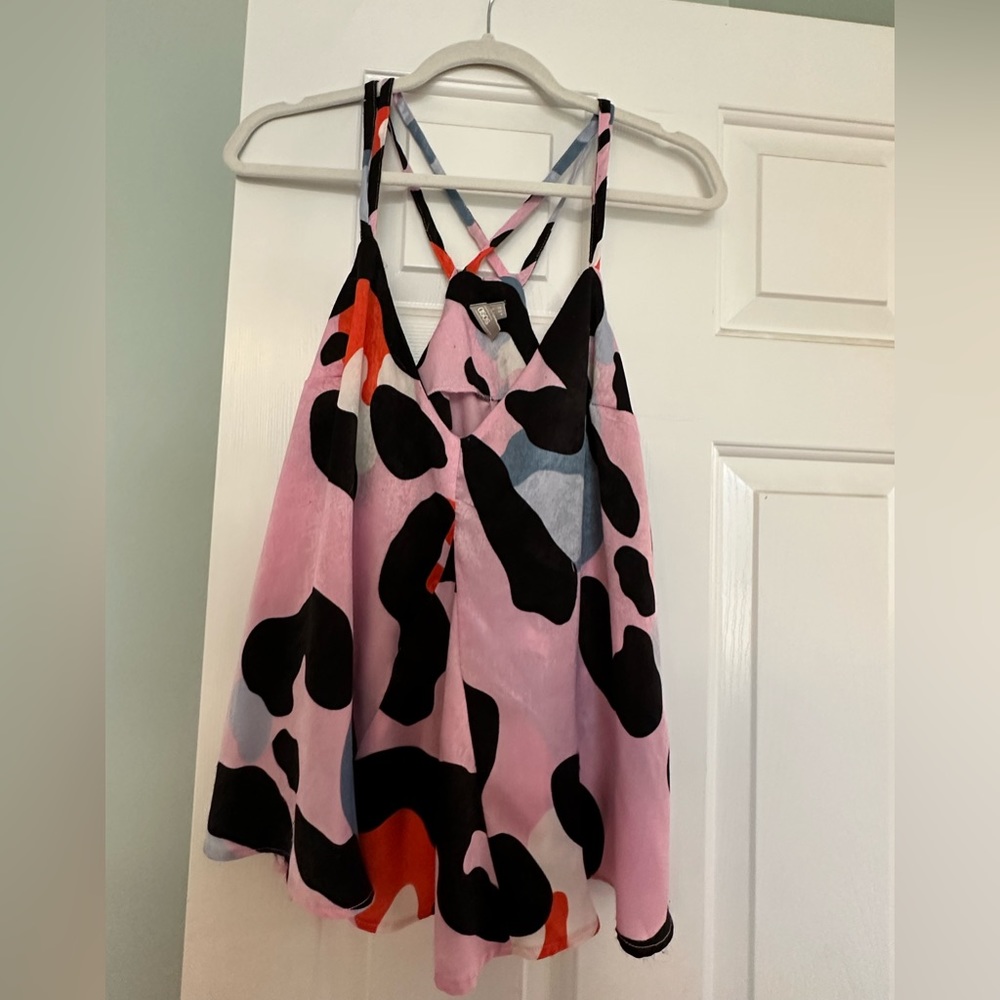 ASOS multi leopard blouse